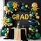 2026 Graduation Party Decorations Green Black Gold Balloons Garland Arch Kit 130pcs-Congrats Grad Golden Letter Balloons for 2026 Prom Party Supplies